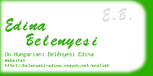 edina belenyesi business card