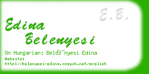 edina belenyesi business card